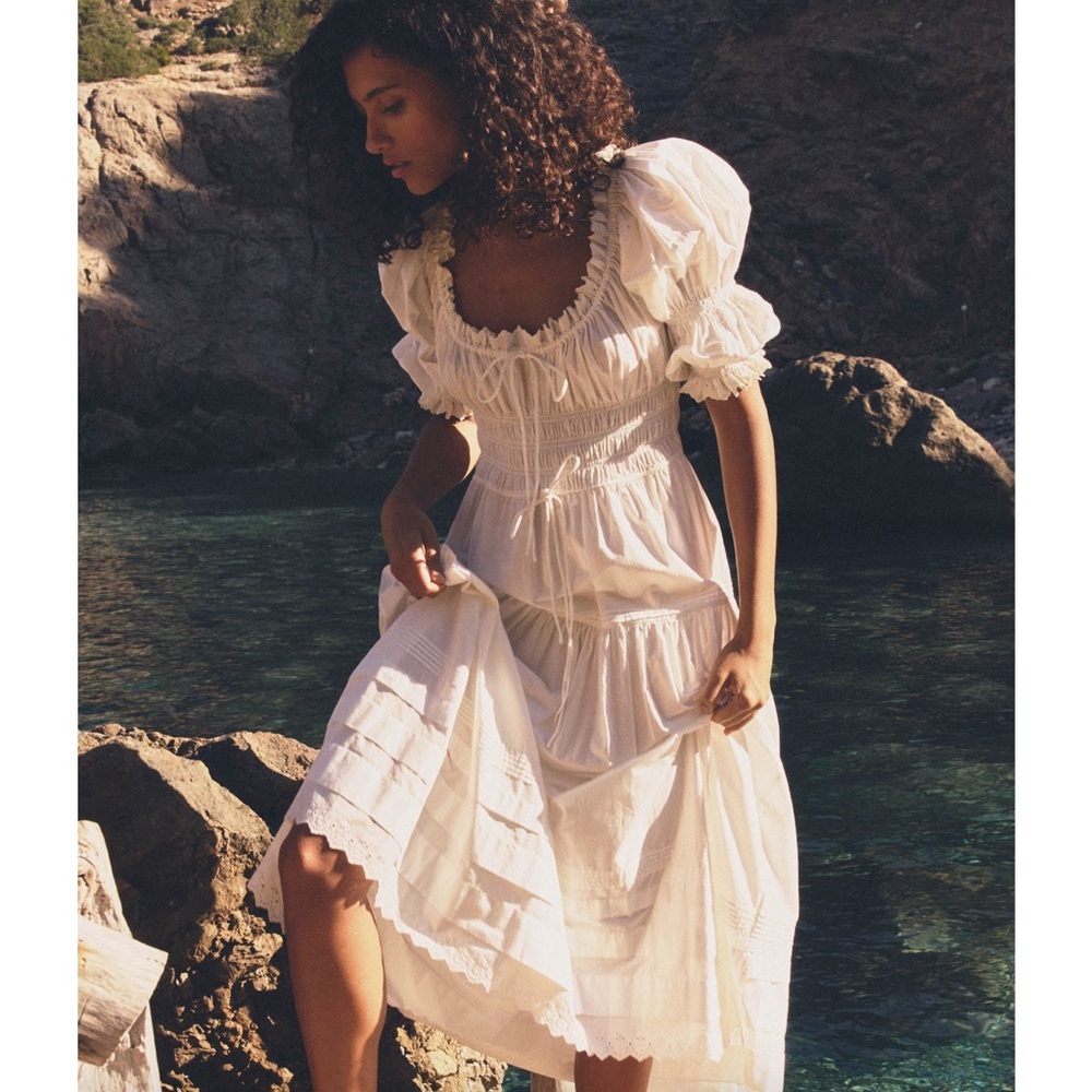 Doen Bardot Dress White - Picture 3 of 10
